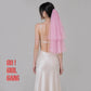 Pink Two-Layer Bridal Veil