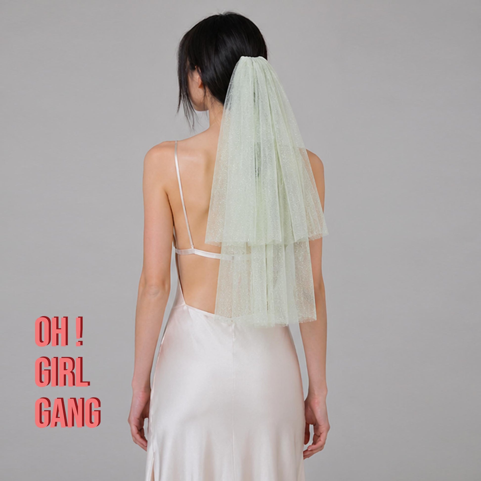 Mint Green Two-Layer Bridal Veil