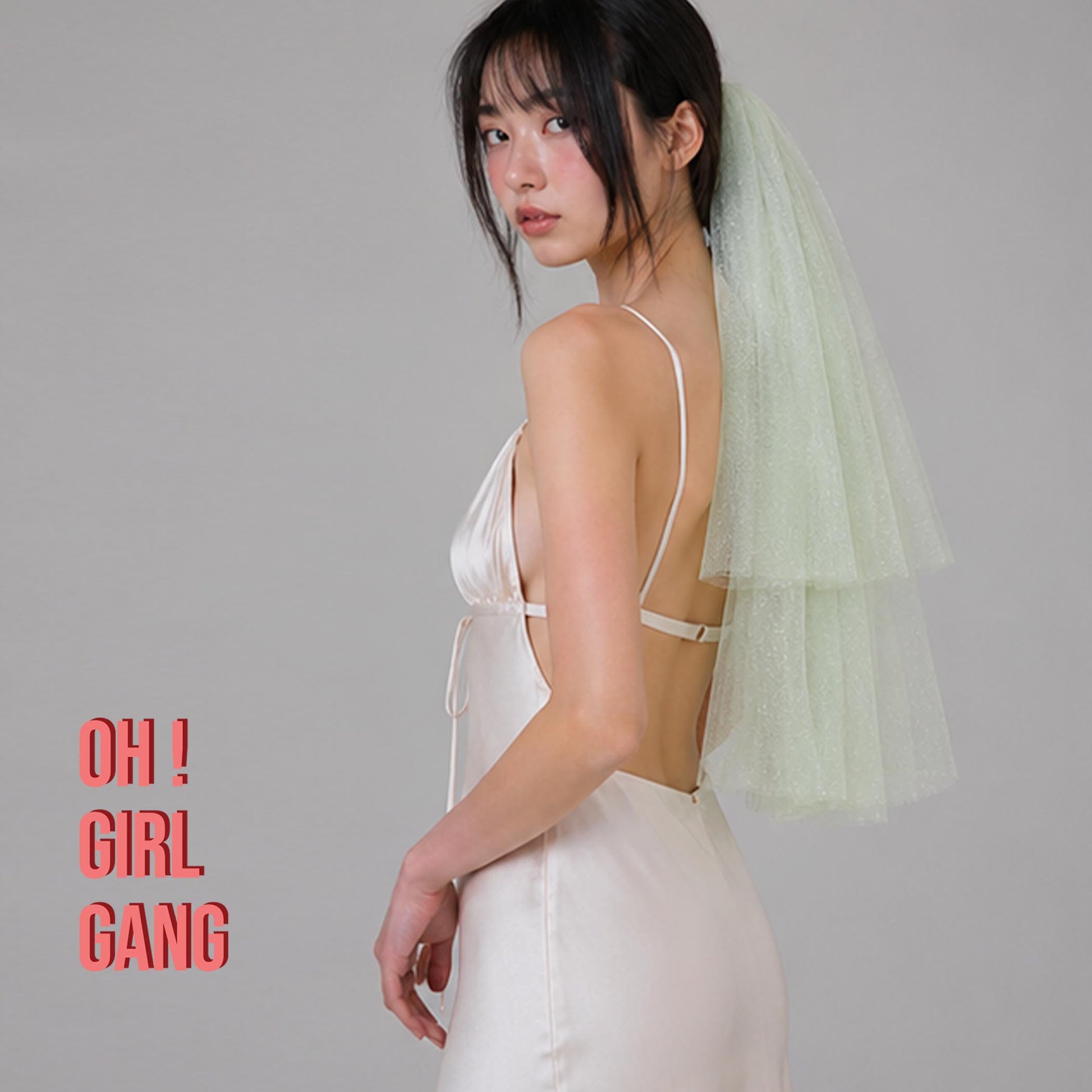Mint Green Two-Layer Bridal Veil