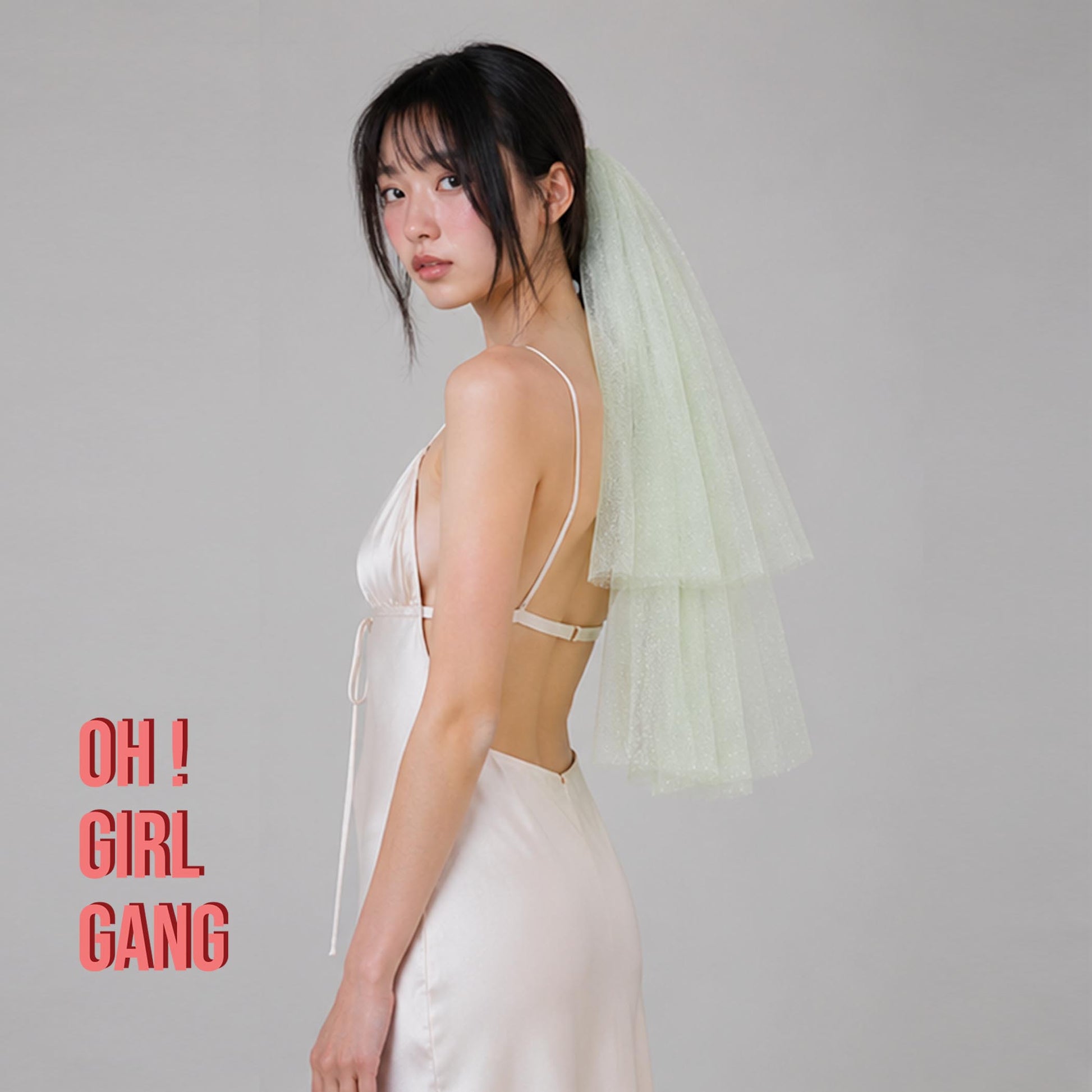 Mint Green Two-Layer Bridal Veil
