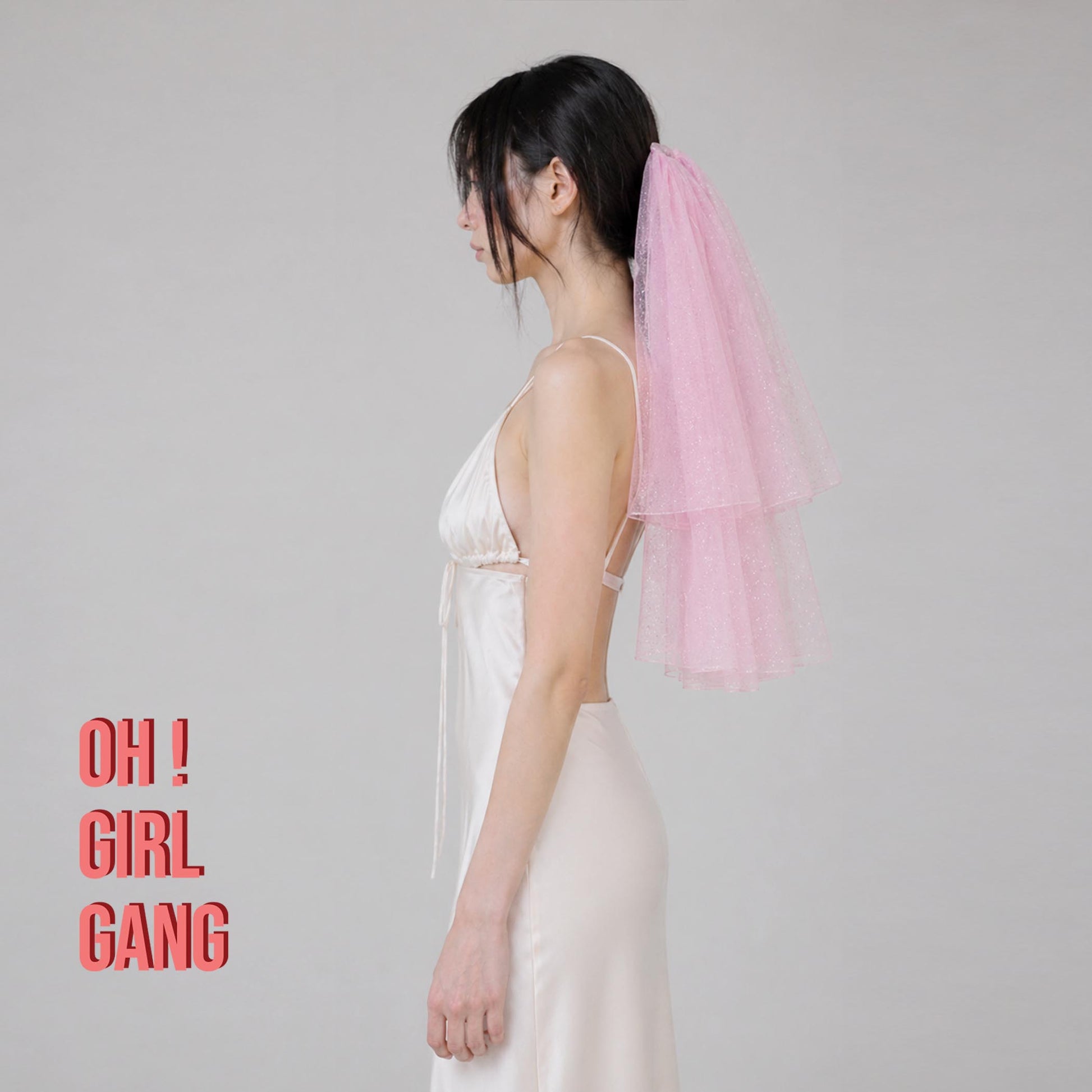 Pink Two-Layer Bridal Veil