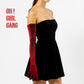 burgundy velvet opera gloves