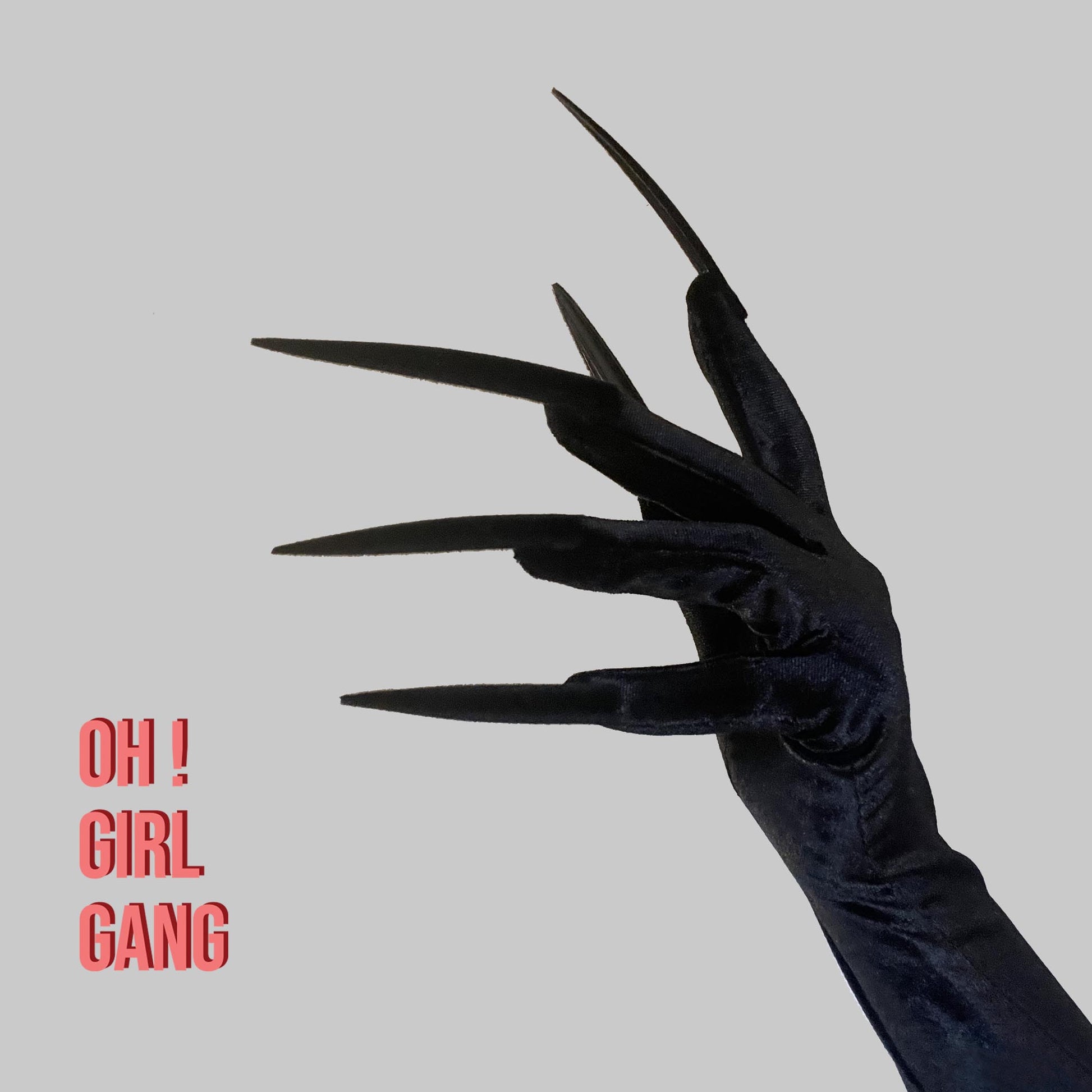 Black Velvet Opera Gloves with Long Velvet Nails