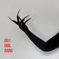 Black Velvet Opera Gloves with Long Velvet Nails