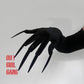 Black Velvet Opera Gloves with Long Velvet Nails