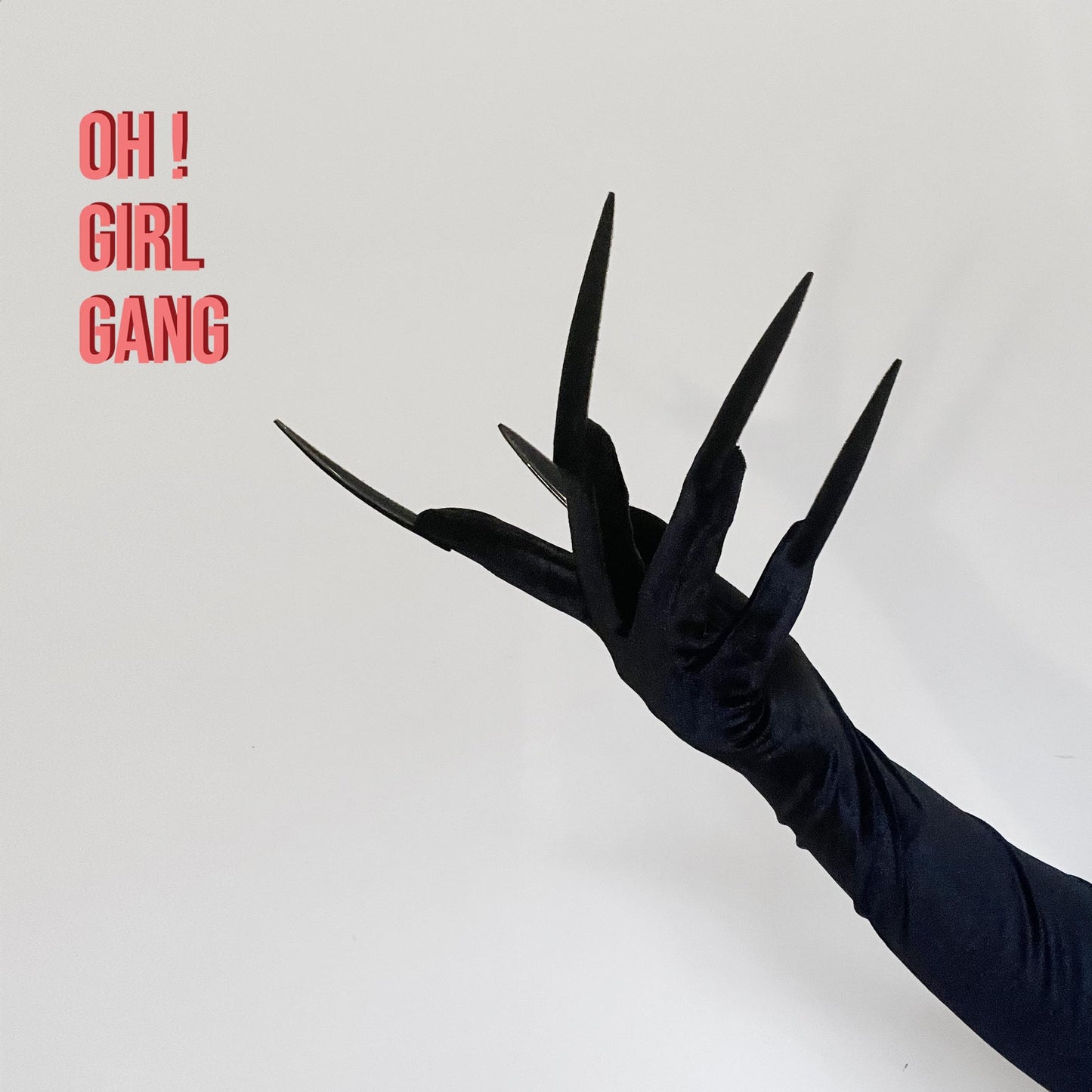Black Velvet Opera Gloves with Long Velvet Nails