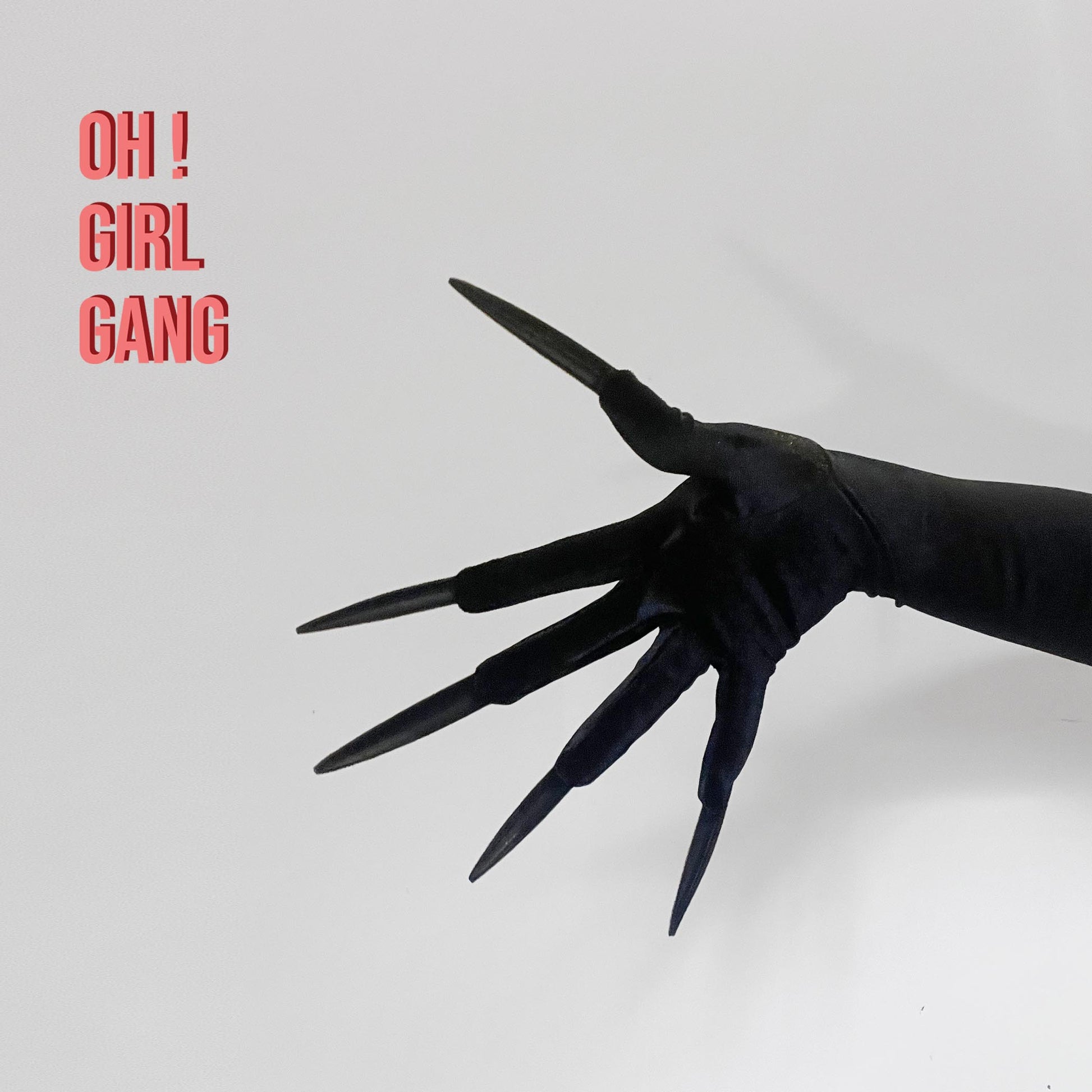 Black Velvet Opera Gloves with Long Velvet Nails