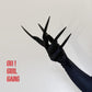 Black Velvet Opera Gloves with Long Velvet Nails