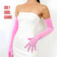 Burgundy / Red Opera velvet gloves ( 70cm )