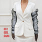 Sheer Lace Over Coat Long Gloves (70cm)