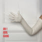 Ivory White Long Nails Spandex Opera Gloves | Red, Black Devils Gloves, Drag queen, Raves, Concert Festival Stage, Costume Gloves with Nails
