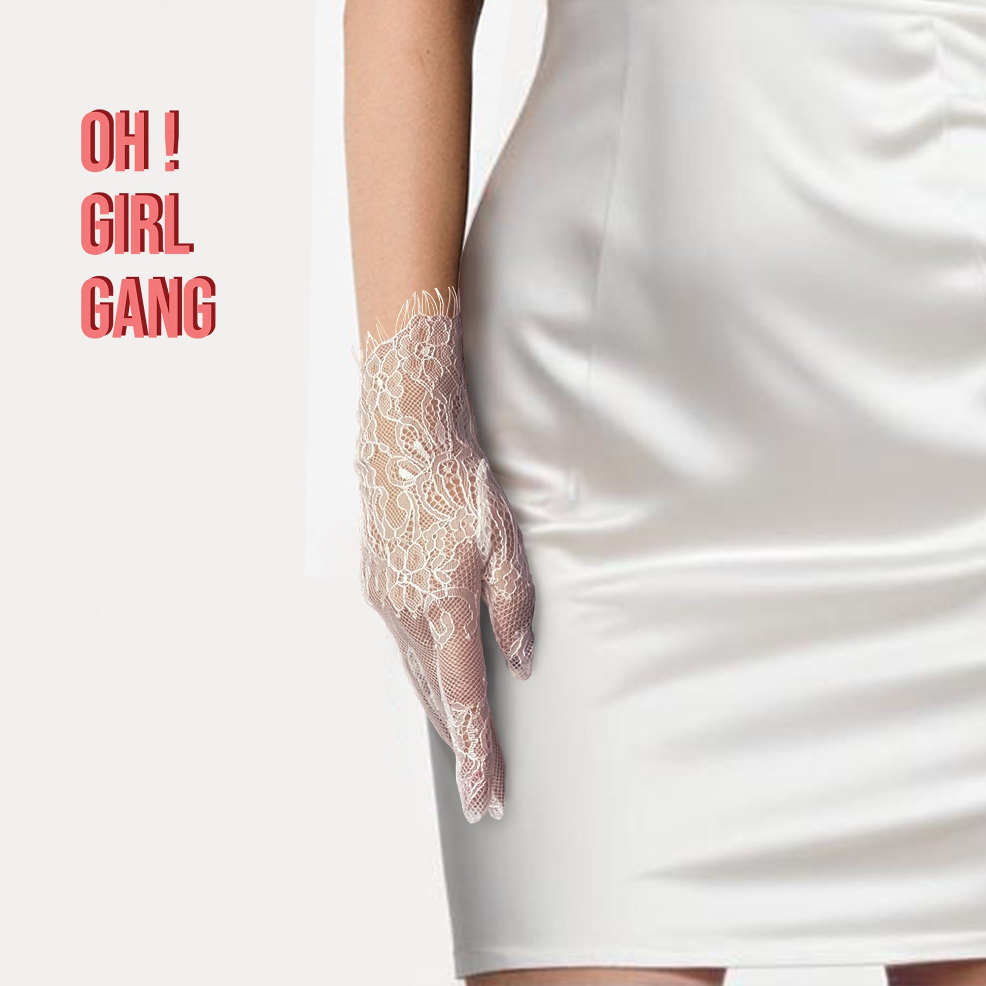 White Bridal Lace Short Gloves Oh Girl Gang White Bridal Lace Short Gloves Oh Girl Gang