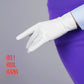 Shiny White Patient Leather Gloves, 21cm Long Faux Leather Gloves, White Opera Gloves PU leather, Drag, Stage, Festivals