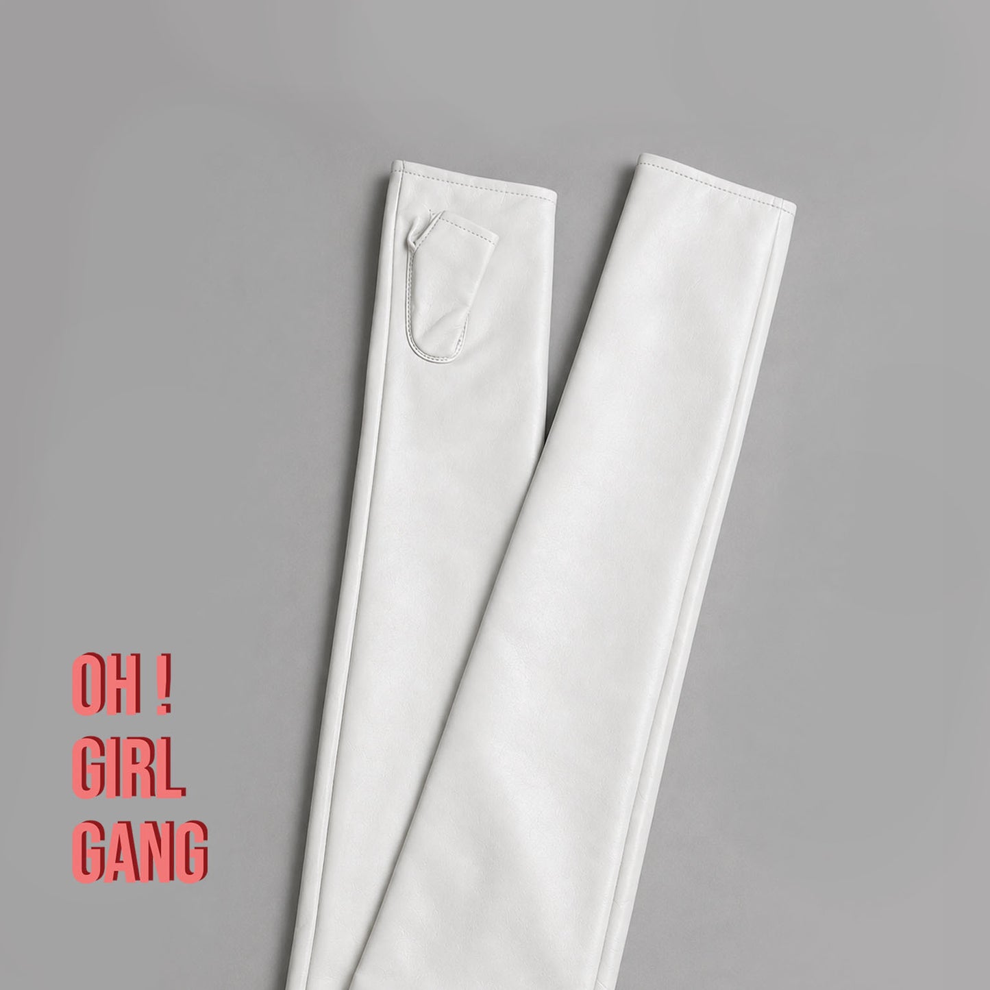 White Genuine Leather Half Finger Mid-Length & Long Gloves - Sizes S–XXL (Copy)