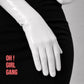 White Leather Opera Gloves Wide sleeves