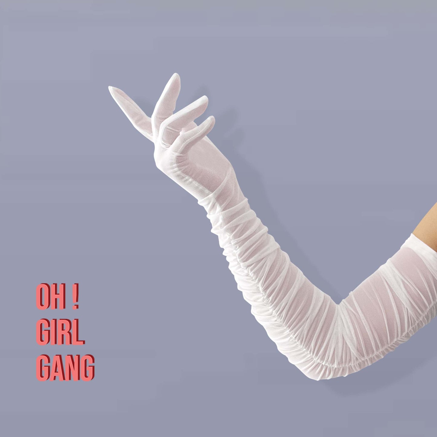 White Elbow length Opera gloves with 8 colors: Touch-Screen Gloves