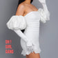 White Puff Bridal Opera Gloves (Satin)
