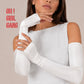 Elegant Half Finger Silky Satin Opera Gloves