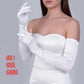 White Satin Opera Gloves: 70cm Long, Silky Evening Gloves, Hen do, Dance Drag, Statement - Buy in Bundle | Choose Any Colors for Each Pair