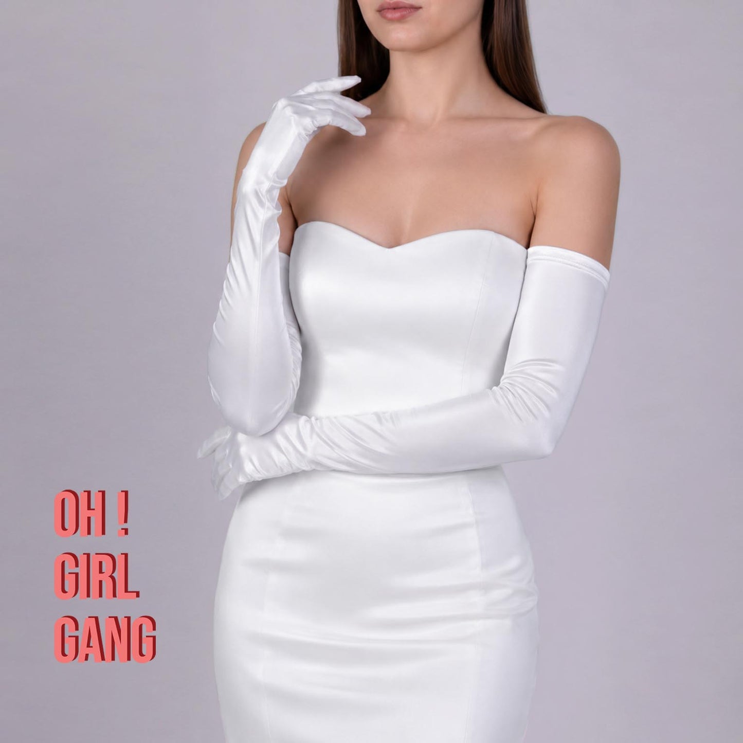 White Satin Opera Gloves: 70cm Long, Silky Evening Gloves, Hen do, Dance Drag, Statement - Buy in Bundle | Choose Any Colors for Each Pair