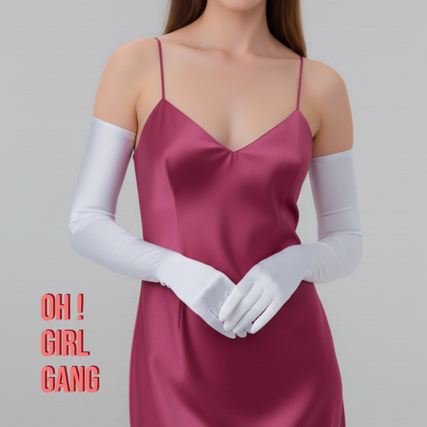 Bridal White Satin Opera Gloves: 70cm Silky Evening Long Gloves