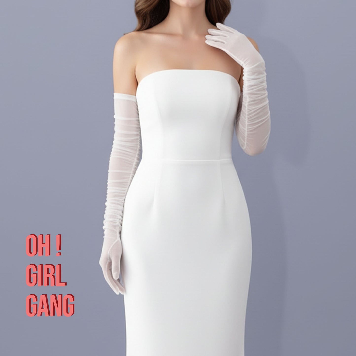 Pink Elbow length Opera gloves with 8 colors: Touch-Screen Gloves