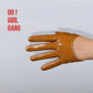 Black 13cm Ultrashort Faux Patent Synthetic Leather Half Palm Gloves, 7 colors - pointed latex gloves, Festival, Party evening grown gloves