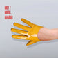 Black 13cm Ultrashort Faux Patent Synthetic Leather Half Palm Gloves, 7 colors - pointed latex gloves, Festival, Party evening grown gloves