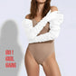 White Puffy Full-Length Leather Gloves (100cm)