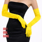 Yellow Satin 1920s Opera Gloves 70cm Long