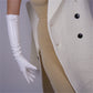 Elegant White Opera Gloves, Elbow length Patent Leather Evening Gown Gloves.Party costume, Tea Party gloves, Cyber Futuristic fashion gloves. Oh Girl Gang Gloves