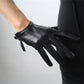 Genuine Color Leather, Touch Screen Leather Gloves (18cm) Oh Girl Gang Gloves