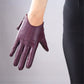 Genuine Color Leather, Touch Screen Leather Gloves (18cm) Oh Girl Gang Gloves
