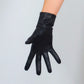 Black Genuine Leather Biker Gloves (25cm) Oh Girl Gang
