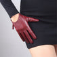Genuine Color Leather, Touch Screen Leather Gloves (18cm) Oh Girl Gang Gloves