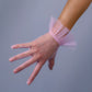 Lavender, Pink, Burgundy, Red, White Tulle Short Gloves with Ruffles