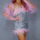 Lace Long Gloves with Puff Tulle, Pink, Lavender, Nude color sleeves gloves. Oh Girl Gang