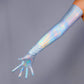 Mermaid Fish Scale Long Opera Gloves (holographic, muted rainbow),Ultra Thin Satiny Stretch Mermaid Costume, Rave, 70s Disco, dance drag performer, hen do outfits. Oh Girl Gang