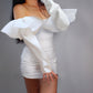 New! Long Ruffled Sleeves: Boho Style - Detachable white / ivory sleeves for wedding gown, Bridal fingerless gloves accessories. Oh Girl gang
