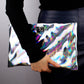 Holographic Silver Clutch Bag, Cyber Futuristic Party Clutch, Metallic Silver Laser Evening Bag. Oh Girl Gang