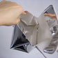 Shiny Silver Clutch with Chain. Oh Girl Gang