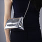 Shiny Silver Clutch with Chain. Oh Girl Gang