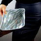 Holographic Silver Clutch Bag, Cyber Futuristic Party Clutch, Metallic Silver Laser Evening Bag. Oh Girl Gang