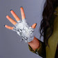 Half-finger gloves, Coloured leather gloves, Semi-finger gloves, Genuine leather gloves, costume gloves. Oh Girl Gang Gloves