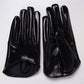 13cm Ultrashort Patent Leather Half Palm Gloves. Oh Girl Gang Gloves
