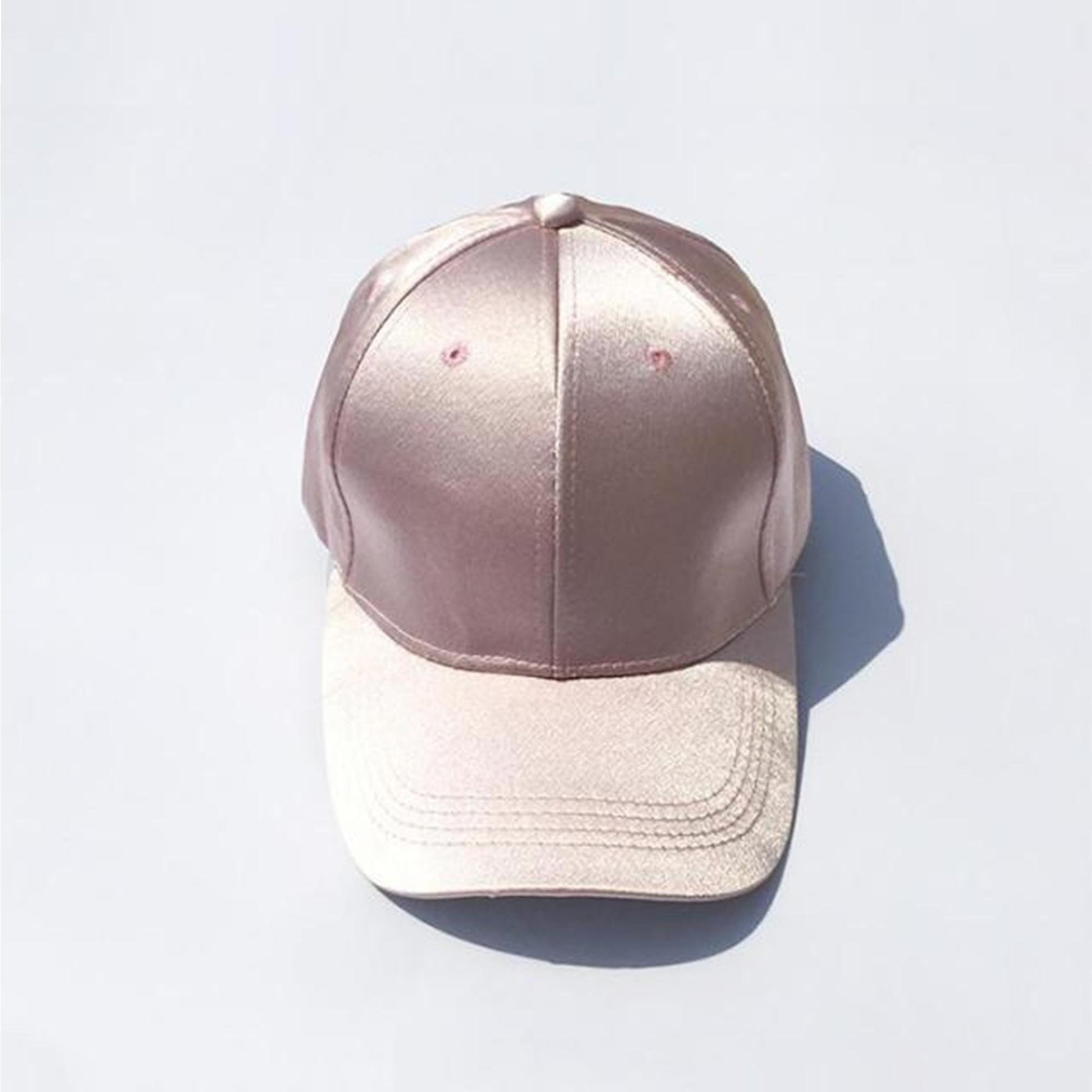 Satin Baseball Cap Light pink Satin Snapback Gorras | Satin hat | Satin cream color cap | Rave style | Hiphop street fashion Oh Girl Gang