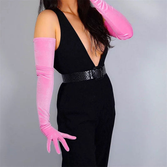Pink Opera gloves 70cm ( with multiple colors )Bridal gloves, evening gown, wedding,party gloves, costume gloves, Steam punk gloves. Oh Girl Gang Gloves