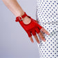 Half-finger gloves, Coloured leather gloves, Semi-finger gloves, Genuine leather gloves, costume gloves. Oh Girl Gang Gloves