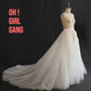 Customise Overskirt bride skirt in 6 layers | Bridal gowns for customisation | Detachable train for Victorian style wedding |oversized skirt. Oh Girl Gang Bridals