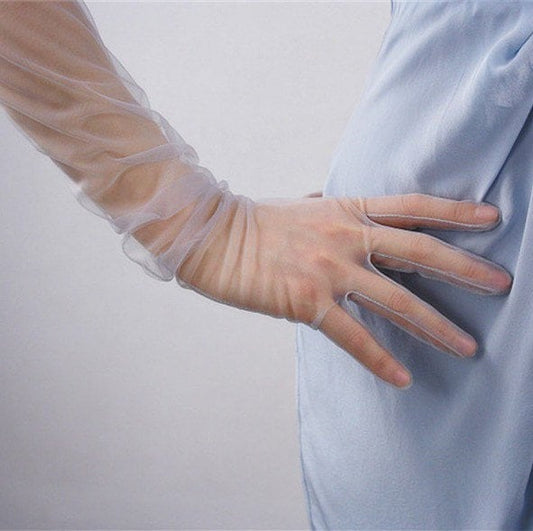 Tulle gloves 70cm long: wedding gloves, bride gloves, evening gloves, fashion gloves. Tea Party Gloves. Oh Girl Gang Gloves